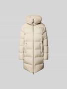 Moose Knuckles Daunenmantel mit Kunstfellapplikation in Ecru, Größe M