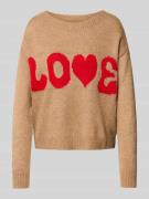 ZABAIONE Loose Fit Strickpullover mit Woll-Anteil in Taupe, Größe L/XL