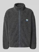 American Vintage Fleecejacke mit Stehkragen Modell 'HOKTOWN' in Anthra...