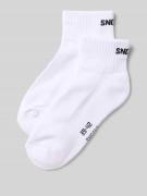Snocks Socken mit Label-Print im 2er-Pack in Weiss, Größe 39-42
