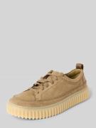 Clarks Schnürschuhe mit strukturierter Sohle in Sand, Größe 41