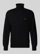 BLKVIS Rollkragenpullover aus Woll-Mix mit Label-Stitching in Black, G...