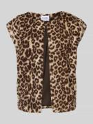 VILLA SOPHIE Fleeceweste im Animal-Look Modell 'JOY' in Dunkelbraun, G...