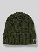 COLUMBIA Beanie mit Label-Stitching in Oliv, Größe 1