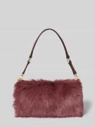 Abro Handtasche aus Leder mit Kunstfell Modell 'MILA' in Dunkelrot, Gr...