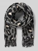 Kurt Beines Schal im Animal-Look mit Fransen Modell 'XXL Leo' in Mitte...