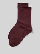 JOOP! Collection Socken mit Label-Stitching in Bordeaux, Größe 35-38