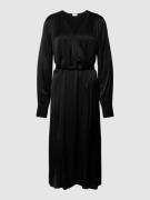 Milano Italy Midikleid in Wickel-Optik in Black, Größe 34