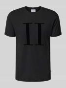 Les Deux T-Shirt mit Label-Print Modell 'Encore' in Black, Größe S