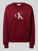 Calvin Klein Jeans Sweatshirt mit Logo und Rundhalsausschnitt in Borde...