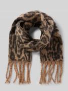 Kurt Beines Schal im Animal-Look mit Fransen Modell 'Cool Leo' in Came...