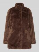 Only Regular Fit Mantel in Kunstfell-Optik Modell 'VIDA' in Schoko, Gr...