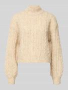 Only Regular Fit Strickpullover mit Woll-Anteil Modell 'LIDA' in Offwh...