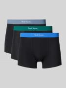 PAUL SMITH Trunks mit elastischem Logo-Bund im 3er-Pack in Black, Größ...