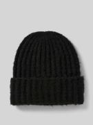 Pieces Beanie aus Rippstrick Modell 'PYRON' in Black, Größe 1
