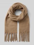 Pieces Schal mit langen Fransen Modell 'NIKITA' in Hazel, Größe 1