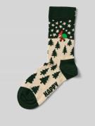 Happy Socks Regular Fit Socken mit Motiv-Stitching Modell 'Santa' in D...