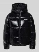 Review Steppjacke mit Kapuze und Label-Stitching in Black, Größe XS