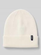 MCNEAL Strickmütze aus Viskose-Mix in Ripp-Optik in Offwhite, Größe 1