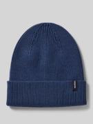 MCNEAL Strickmütze aus Viskose-Mix in Ripp-Optik in Metallic Blue, Grö...