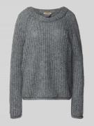 Smith and Soul Relaxed Fit Strickpullover mit Mohair-Anteil in Dunkelg...