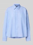 Milano Italy Hemdbluse mit Knopfleiste in Hellblau, Größe 36