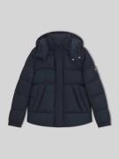 BOSS Regular Fit Steppjacke mit Stehkragen mit Druckknöpfen in Marine,...
