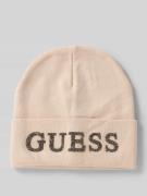 Guess Beanie aus Viskose-Mix in Hellrosa, Größe L