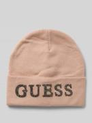 Guess Beanie aus Viskose-Mix in Rosa, Größe L
