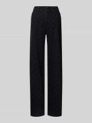 Marc Cain Straight Fit Jeans mit Allover-Motiv-Print in Black, Größe 4...