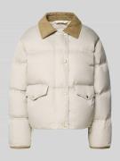 Marc O'Polo Regular Fit Daunenjacke mit Umlegekragen aus Cord in Offwh...