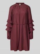 YAS Relaxed Fit Minikleid aus Viskose-Mix Modell 'TEMURA' in Bordeaux,...