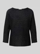 Tom Tailor Relaxed Fit Strickpullover aus Baumwoll-Mix in BLACK, Größe...