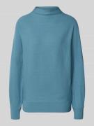 Zero Strickpullover aus Viskose-Mix mit Stehkragen in Hellblau, Größe ...