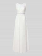 Mascara Regular Fit Brautkleid mit Spitzenbesatz in Offwhite, Größe 32