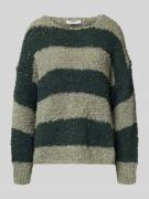 ZABAIONE Strickpullover mit gerippten Ärmelabschlüssen in Khaki, Größe...