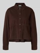 s.Oliver RED LABEL Boxy Fit Cordbluse aus Baumwoll-Viskose-Mix in Dunk...