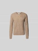 Officine Générale Pullover mit gerippten Abschlüssen in Beige, Größe L