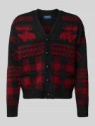 Polo Ralph Lauren Strickjacke mit V-Ausschnitt und Knopfleiste in Rot,...