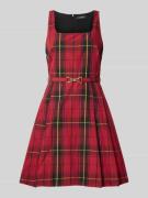 Lauren Ralph Lauren Cocktailkleid mit Karree-Ausschnitt und Gürtel Mod...