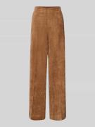 Oui Cordhose mit Bügelfalten in Camel, Größe 34