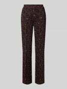 Milano Italy Jogpants im Allover-Look mit elastischem Bund in Schoko, ...