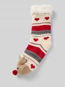 CAPELLI NEW YORK Socken mit Label-Detail in Beige, Größe S/M