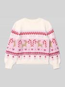 s.Oliver RED LABEL Loose Fit Weihnachtspullover aus Viskose-Mix in Ecr...