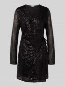 mbyM Minikleid mit Paillettenbesatz Modell 'Kilara' in Black, Größe M