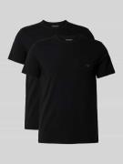 Emporio Armani T-Shirt mit Label-Print im 2er-Pack in Black, Größe L