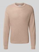 Jack & Jones Strickpullover mit Rundhalsausschnitt Modell 'KAITO' in O...