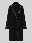Lauren Ralph Lauren Bademantel mit Label-Stitching in Black, Größe XS