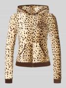 Juicy Couture Sweatjacke mit Kapuze in Hellbraun, Größe M