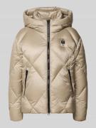 Blauer Usa Daunenjacke mit Kapuze Modell 'LAMARTINE' in Beige, Größe S